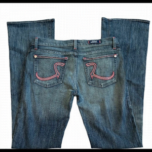 Rock & Republic pink stitching bootcut jeans Sz 30